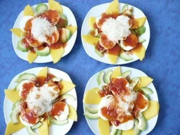Mango - Schalotten - Carpaccio - Rezept
