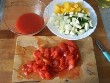 Gebratenes Hähnchen mit Rosmarin ~ buntes Gemüse ~ Reis - Rezept - Bild Nr. 9