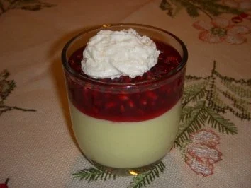 Rezept: ZITRONENCREME MIT GRANATAPFELGELEE ZITRONENCREME MIT GRANATAPFELGELEE - Rezept