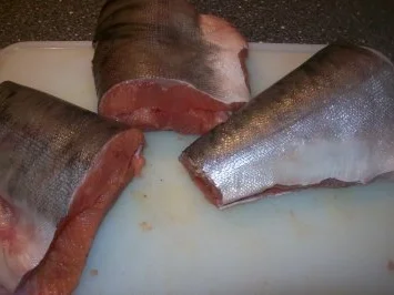 Rezept: Lachs gefüllt mit Spinat u. gedünstent Bild Nr. 3 Lachs gefüllt mit Spinat u. gedünstent - Rezept - Bild Nr. 3