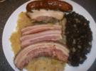 Schlachteplatte sehr deftig - Rezept
