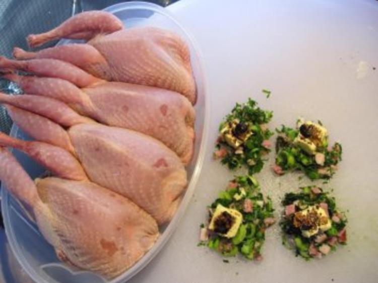 Wachteln mit pikanter Füllung - einfach - von mimi