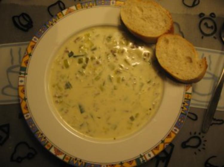 Hack-Käse-Lauch-Suppe - Rezept mit Bild - kochbar.de