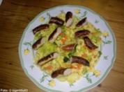 Spätzle-Pfanne mit Rostbratwürstchen - Rezept