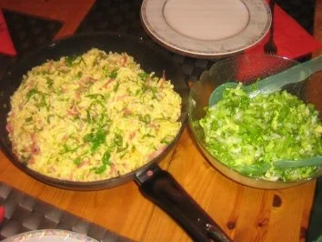 Rezept: Käsespätzle mit Schinkenstreifen Bild Nr. 6 Käsespätzle mit Schinkenstreifen - Rezept - Bild Nr. 6