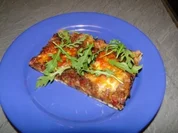 Zwiebel-Speckkuchen mit Mozzarella und Rucola (für ein Blech)     (Fotos) - Rezept