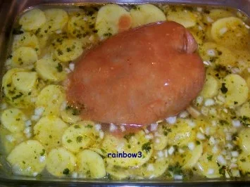 Rezept: Kochen: Marinierte Hähnchenbrust auf Kartoffelscheiben Bild Nr. 7 Kochen: Marinierte Hähnchenbrust auf Kartoffelscheiben - Rezept - Bild Nr. 7