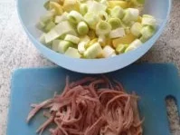 Rezept: Kartoffel-Lauchsuppe mit Schinkenstreifen Bild Nr. 2 Kartoffel-Lauchsuppe mit Schinkenstreifen - Rezept - Bild Nr. 2