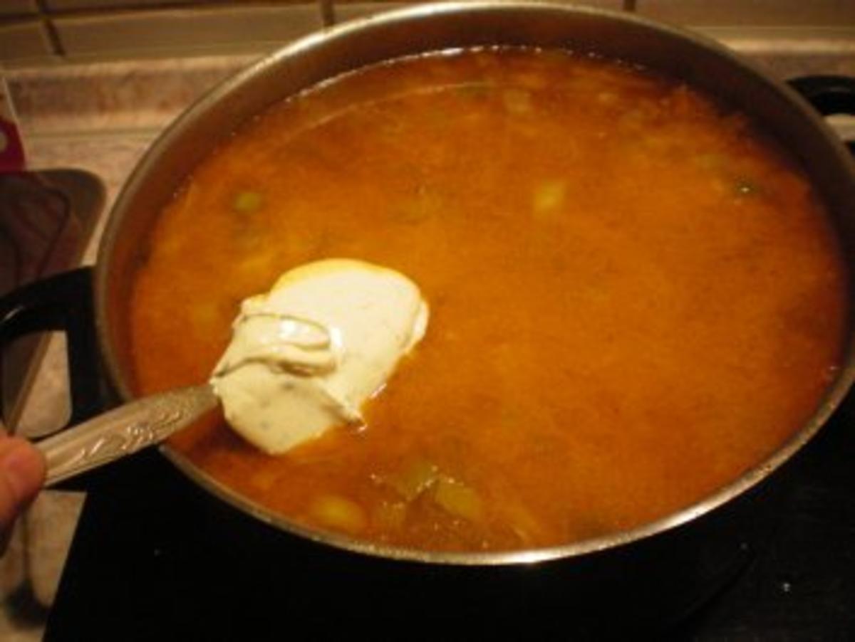 Käse-Suppe mit Lauch und Hack - Rezept - Bild Nr. 8