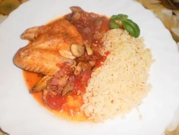 HUHN CACCIATORA ~ Huhn auf Jägerart - Rezept