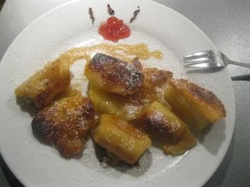 Rezept: GeBaCkEnEs oBsT MiT HoNiG UnD VaNiLLeEis Bild Nr. 7 GeBaCkEnEs oBsT MiT HoNiG UnD VaNiLLeEis - Rezept - Bild Nr. 7