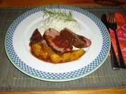 Entenbrust mit Orangen-Ingwersauce - Rezept