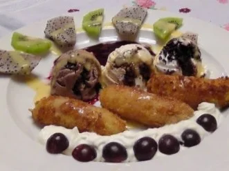 Rezept: knusprige Honigbanane an Eis knusprige Honigbanane an Eis - Rezept