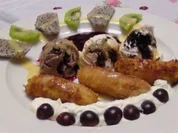 knusprige Honigbanane an Eis - Rezept