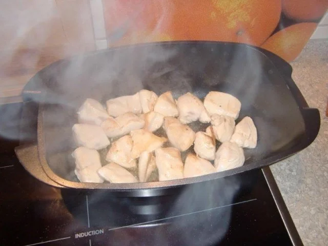 Hähnchen-Reis-Pfanne mit Schinkenwürstchen - Rezept - Bild Nr. 3