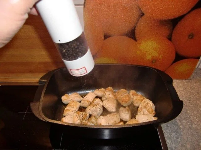 Hähnchen-Reis-Pfanne mit Schinkenwürstchen - Rezept - Bild Nr. 4