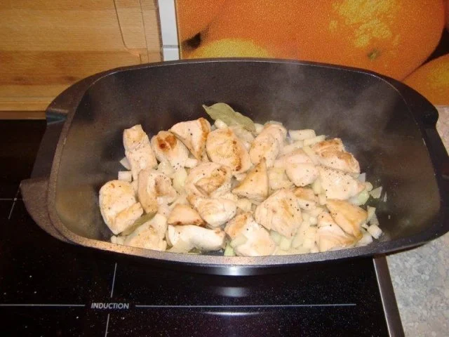 Hähnchen-Reis-Pfanne mit Schinkenwürstchen - Rezept - Bild Nr. 6