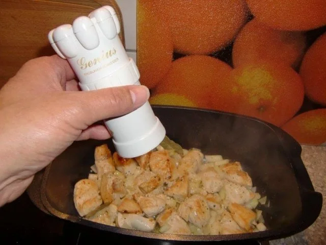 Hähnchen-Reis-Pfanne mit Schinkenwürstchen - Rezept - Bild Nr. 7