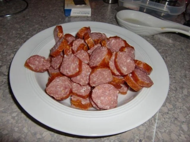 Hähnchen-Reis-Pfanne mit Schinkenwürstchen - Rezept - Bild Nr. 12