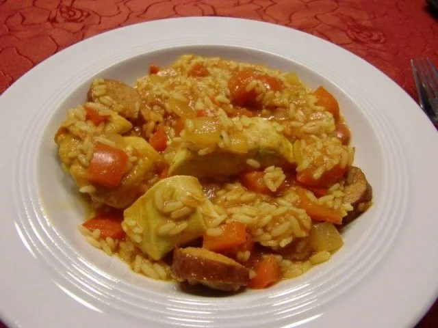 Hähnchen-Reis-Pfanne mit Schinkenwürstchen - Rezept - Bild Nr. 14