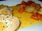 Schweinemedaillons in Whisky-Orangen-Sauce mit Süßkartoffeln - Rezept