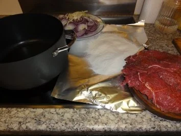 Rindschnitzel in Rotwein- Zwiebelsauce - Rezept - Bild Nr. 3