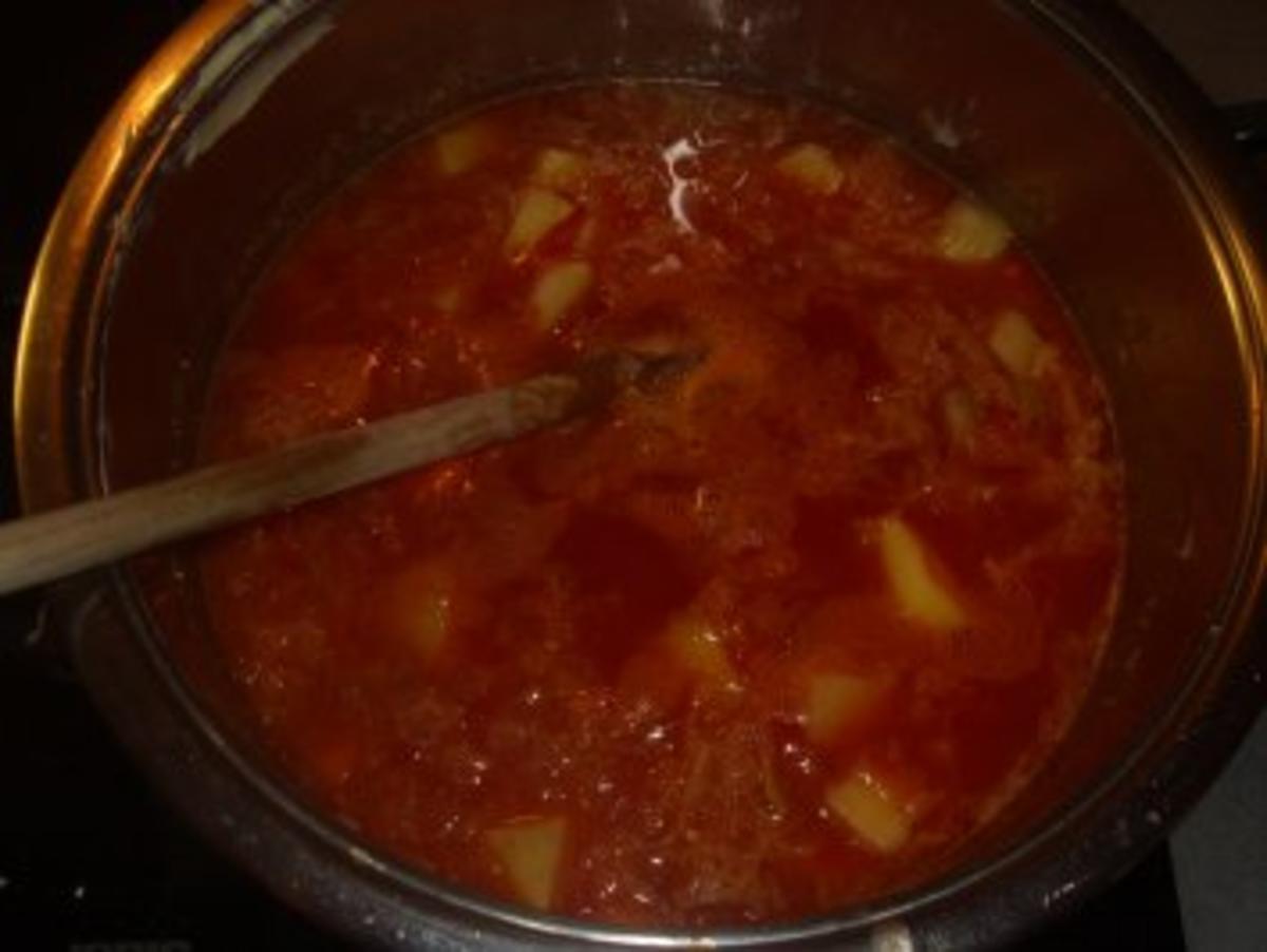 Eintöpfe: Scharfe Sauerkraut-Kabanossi-suppe - Rezept - Bild Nr. 4