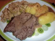 Rezept: Fl/Lamm: Lammkeule geschmort Fl/Lamm: Lammkeule geschmort - Rezept