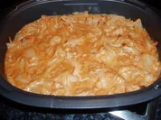 Schnitzelauflauf mit Champignons in einer leckeren Weißweinsahnesoße - Rezept