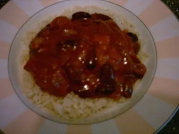 Rinder - Bohnen - Eintopf in Tomaten Soße - Rezept