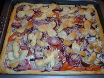 Blätterteig......Fischfilet mit Gemüse - Rezept