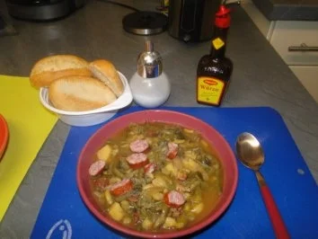 Bohneneintopf mit Äpfel und Birnen (Alternative zu Birnen Bohnen und Speck) - Rezept