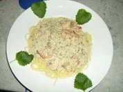Knofi Spaghetti mit Shrimps - Rezept