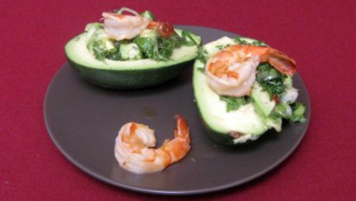 Avocadosalat mit Shrimps - Rezept