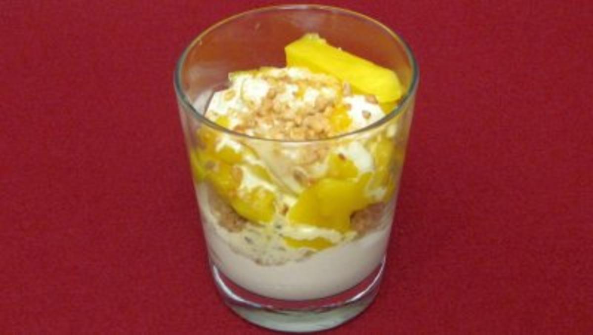 Bilder für Joghurt mit Obst und Schoko-Nuss-Streuseln - Rezept