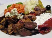 griechischer Grillteller (Gyros;Souflaki;Lammsteak) - Rezept