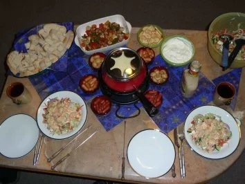 Das "Drumherum" (m)eines Käsefondues - Rezept