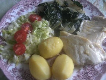 (  Fisch )  Steinbuttfilet  auf  Mangoldgemüse und - Rezept - Bild Nr. 6