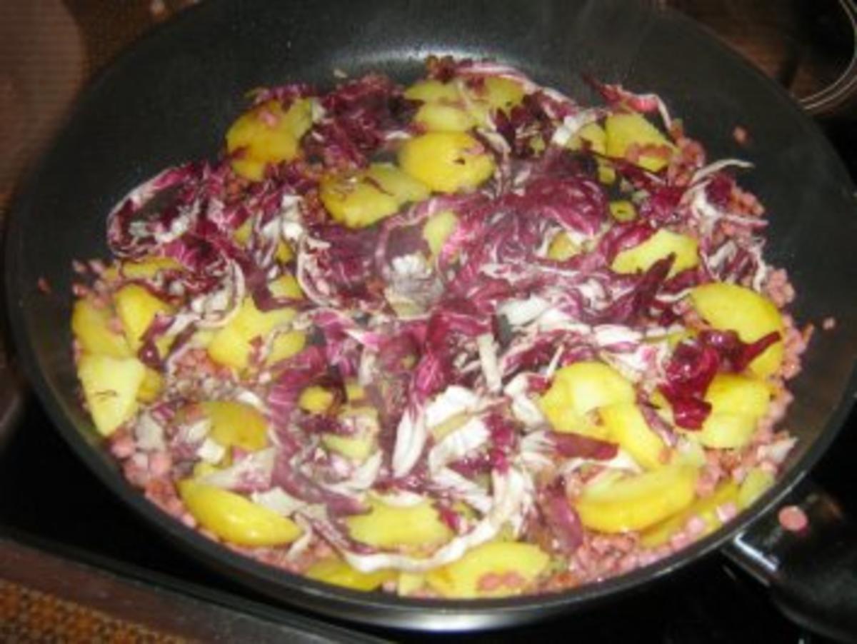 Frittata aus Kartoffeln, Schinken Radicchio und Ei - Rezept - Bild Nr. 4