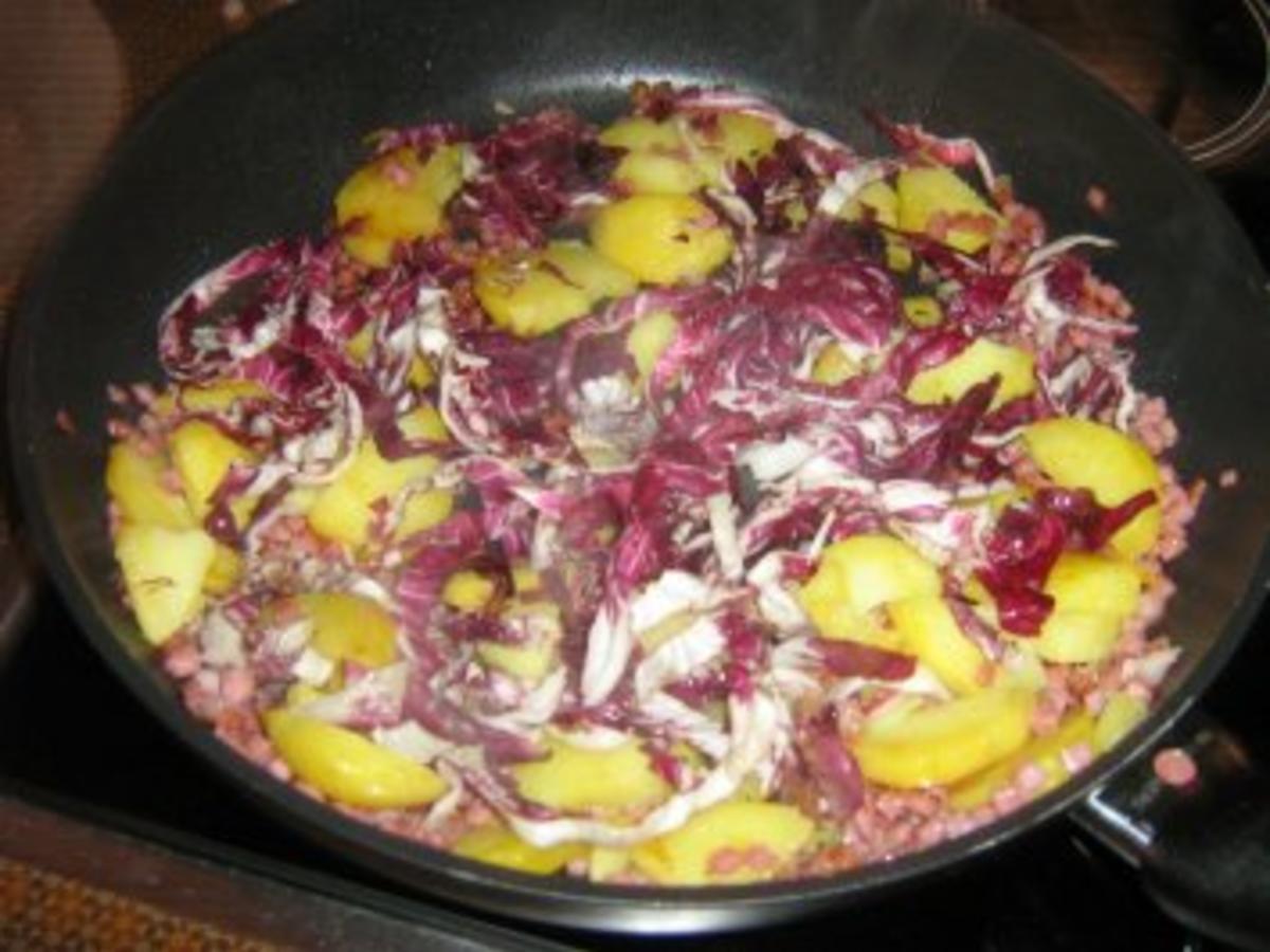 Frittata aus Kartoffeln, Schinken Radicchio und Ei - schnell &amp; einfach ...