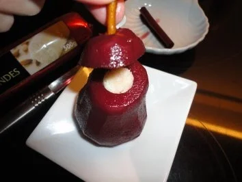 gefüllte Portweinbirne auf Eierlikörspiegel - Rezept - Bild Nr. 6