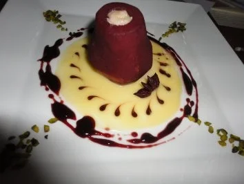 gefüllte Portweinbirne auf Eierlikörspiegel - Rezept - Bild Nr. 7