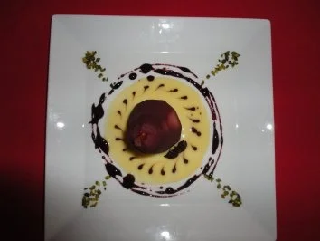 gefüllte Portweinbirne auf Eierlikörspiegel - Rezept - Bild Nr. 8