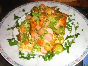 Bunter Gemüse - Nudelauflauf - Konfetti - Rezept