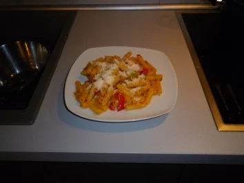 Rezept: Paprika - Nudeln mit Forellenfilet Paprika - Nudeln mit Forellenfilet - Rezept