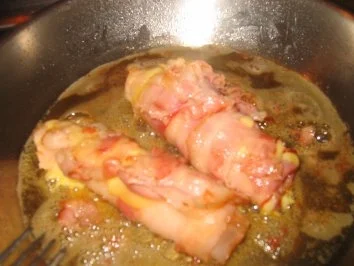 Brotzeit: Bacon-Käse-Röllchen - Rezept - Bild Nr. 3