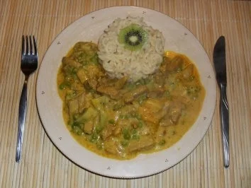 Geschnetzeltes mit Mandarinen und Kiwi - Rezept - Bild Nr. 2