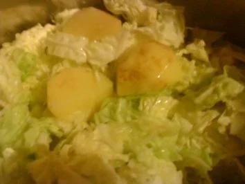 Rezept: Zwergi's Kabeljaufilet an Wirsing - Kartoffel - Gemuese Bild Nr. 3 Zwergi's Kabeljaufilet an Wirsing - Kartoffel - Gemuese - Rezept - Bild Nr. 3