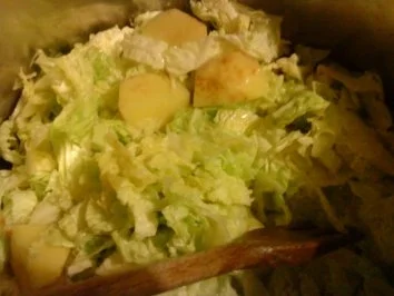 Rezept: Zwergi's Kabeljaufilet an Wirsing - Kartoffel - Gemuese Bild Nr. 4 Zwergi's Kabeljaufilet an Wirsing - Kartoffel - Gemuese - Rezept - Bild Nr. 4