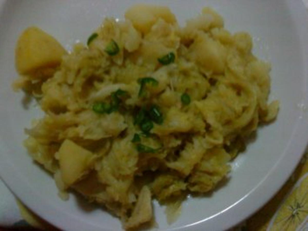 Zwergi's Kabeljaufilet an Wirsing - Kartoffel - Gemuese - Rezept - Bild Nr. 6